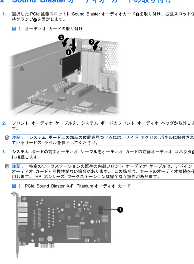図 3  PCIe Sound Blaster X-Fi Titanium オーディオ カード