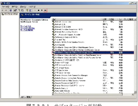 図 7.3.2.1  サブマネージャ再起動    