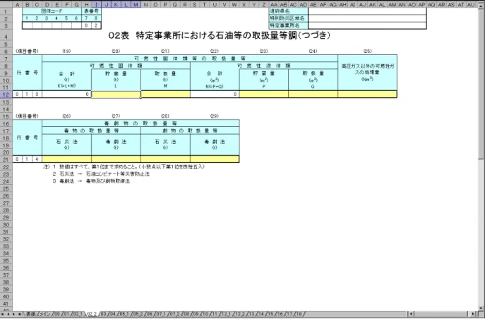 図  16  ［ ［ ［ ［02_2 表 表 表 表］ ］ ］ ］シート シート シート画面 シート 画面（ 画面 画面 （ （入力項目 （ 入力項目 入力項目 入力項目の の の例 の 例 例-4） 例 ） ） ） 
