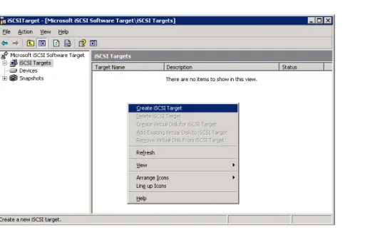 図 2. iSCSI Target の作成