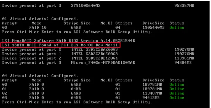 図  10  セカンダリ  SATA （ sSATA ） RAID  グループの設定画面