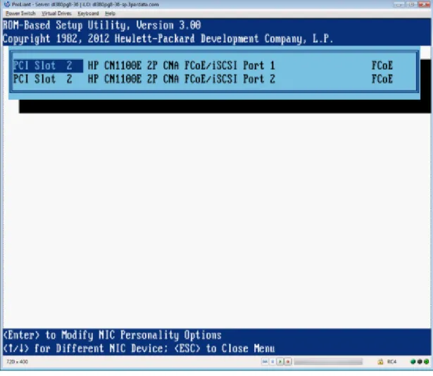 図 7: PCI Slot 2 の Port 1 および Port 2 5. 変更を保存して BIOS を終了します。