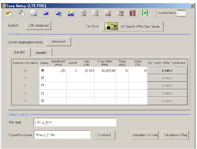 図 8. IQproducer の設定例 ( バンド間 2 キャリア不連続アグリゲーション ) 