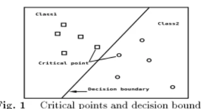 Fig. 1 Critical p oints and decision b oundary