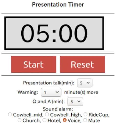 図 6 Presentation timer
