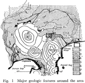 Table  1  Stratigraphy  and  chronology  of  the  area north  of  Suruga-Oyama.
