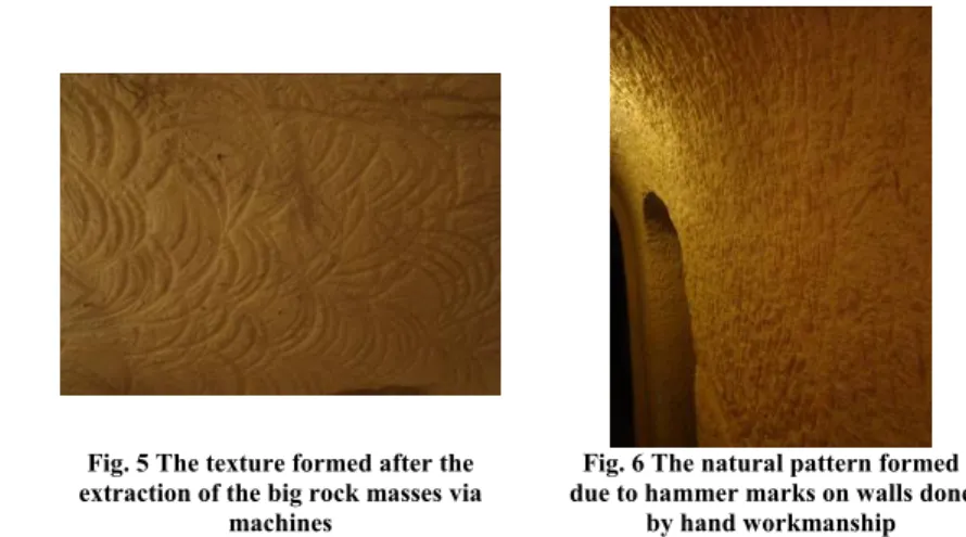 Fig. 6 The natural pattern formed  due to hammer marks on walls done 