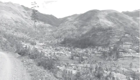Ilustración 6. Vista panorámica área de Colcabamba (Foto: Néstor Taipe, 2012). 