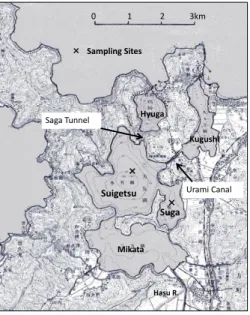 Fig. 1. Mikata Five Lakes and sampling sites