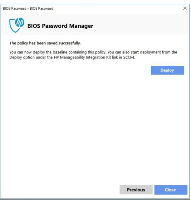 Figure 10  Deploy compliance settings 
