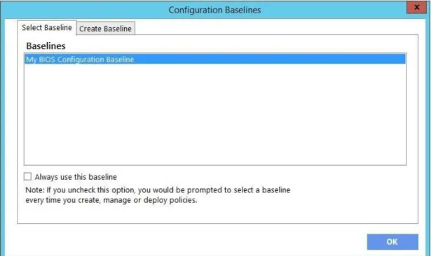 Figure 21  Configuration baseline list 