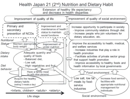 Figure 16    “ Health Japan 21 (2nd), ”  formulated, and emphasized extending healthy life expectancy and improving  the social environment