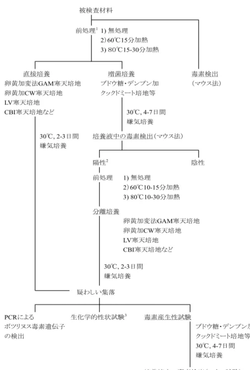 図 １    ボ ツ リ ヌ ス 症 の 細 菌 学 的 検 査   