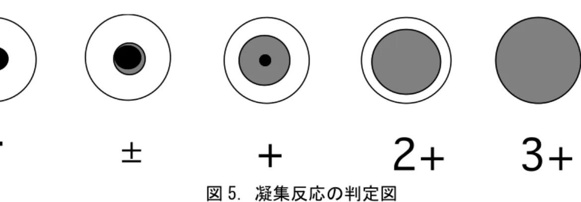 図 5. 凝集反応の判定図