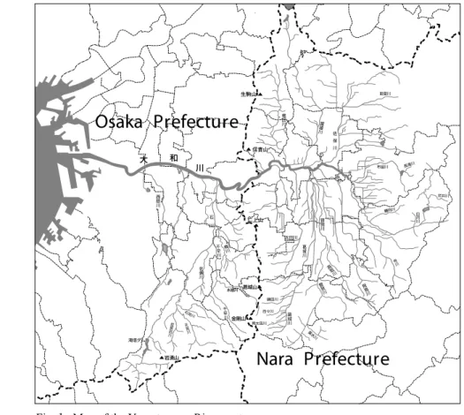 Fig. 1.  Map of the Yamatogawa River system．