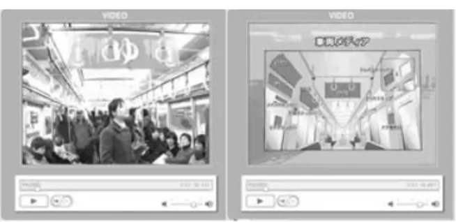図 17  社会との接点を通して深まる統計への理解 講 義V T R（サンプリング実験）工場での抜取り検査 図16JR車内広告認知率の分析VTR