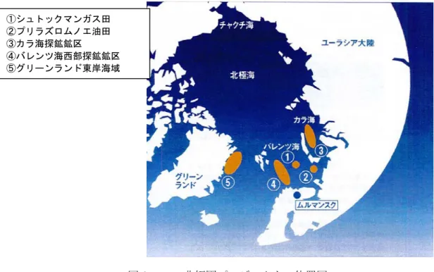 図 2.1.11 北極圏プロジェクトの位置図