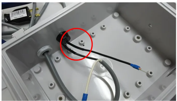 図  31：電源スイッチへのライブ線取り付け 5 
