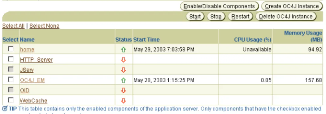 図 6-1 Oracle Enterprise Manager 10g のシステム・コンポーネント のシステム・コンポーネント のシステム・コンポーネント のシステム・コンポーネント