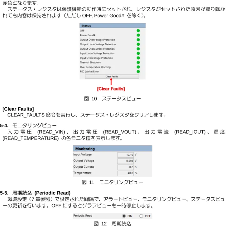 図  10    ステータスビュー 