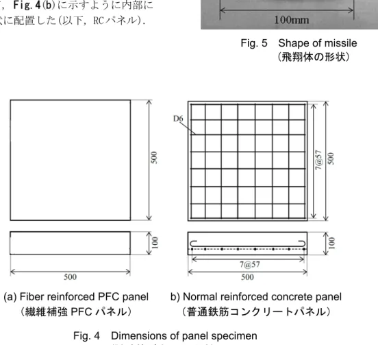 Fig. 5    Shape of missile  (飛翔体の形状) 