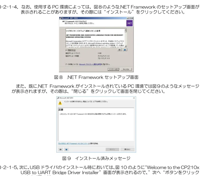 図 10  USB ドライバインストーラ画面 