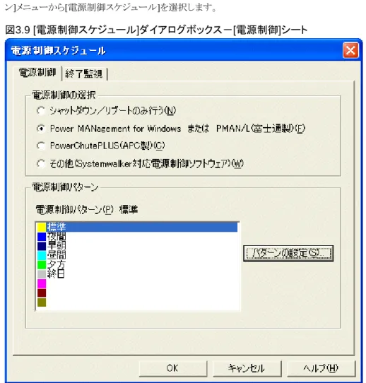 図 3.9 [ 電源制御スケジュール ] ダイアログボックス－ [ 電源制御 ] シート
