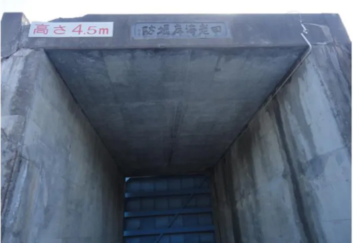 図 19   田老海岸堤防にある石碑 Q 