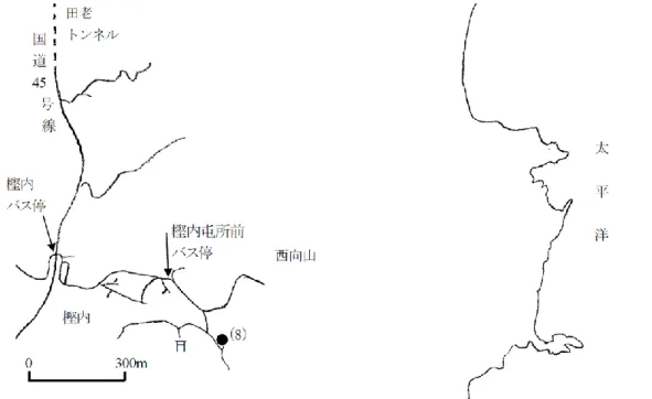 図 1-3   樫内地区の地図