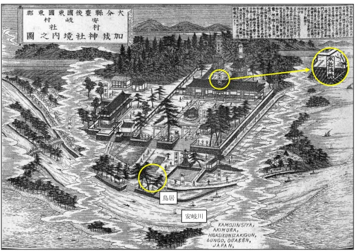 図 9  『大分県社寺名勝図録』(1904)  加茂社 