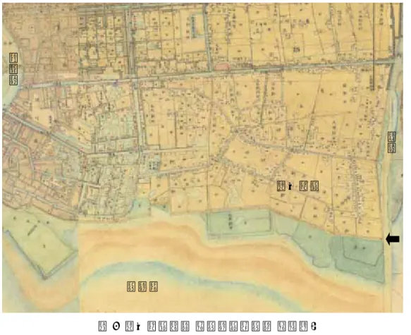 図 6  砂村新田付近(現東京都江東区)の防潮堤 