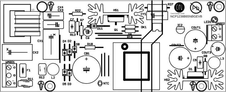 Figure 38. Component Placement on the Top Side (Top View)