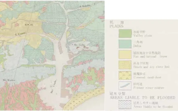 Fig. 8 Geomorphologic land classification map (Kochi) 
