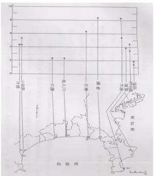 図 12  神奈川県（1985）による相模湾沿岸での津波