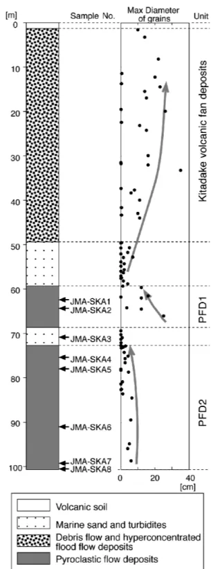 Fig. 3. Lithofacies of the Yokoyama core (JMA-V44).