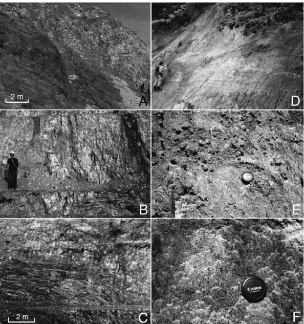 Fig. 2. The modes of occurrence of the Katsuma-Yama lava at a quarry immediately west of the summit of Mt.