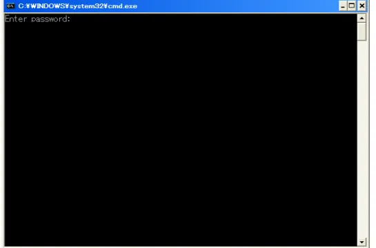 図 3 金型履歴管理システム用データベースの初期設定  パスワードを入力し、 Enterキーを押すと 図  4 のように表示され、データベースの初期設定が完了し ます。任意のキーを押してウィンドウを閉じます。  図 4 データベースの初期設定完了  2.3