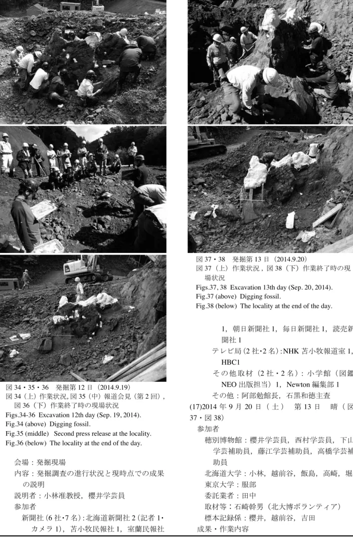 図 37・38 　発掘第 13 日（ 2014.9.20 ）