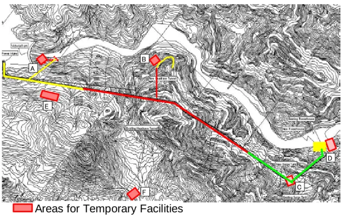 Figure   10.1.5-1  Location of Candidate Temporary Facilities Area  Table   10.1.5-2  Temporary Facility Area 