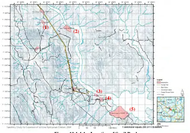 Figure   10.1.4-1    Location of Spoil Bank  各候補地点の状況をPicture  10.1.4-1～Picture  10.1.4-5に示す。 