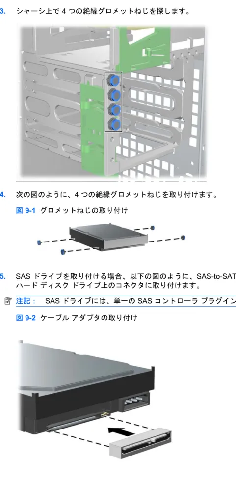 図  9-1   グロメットねじの取り付け