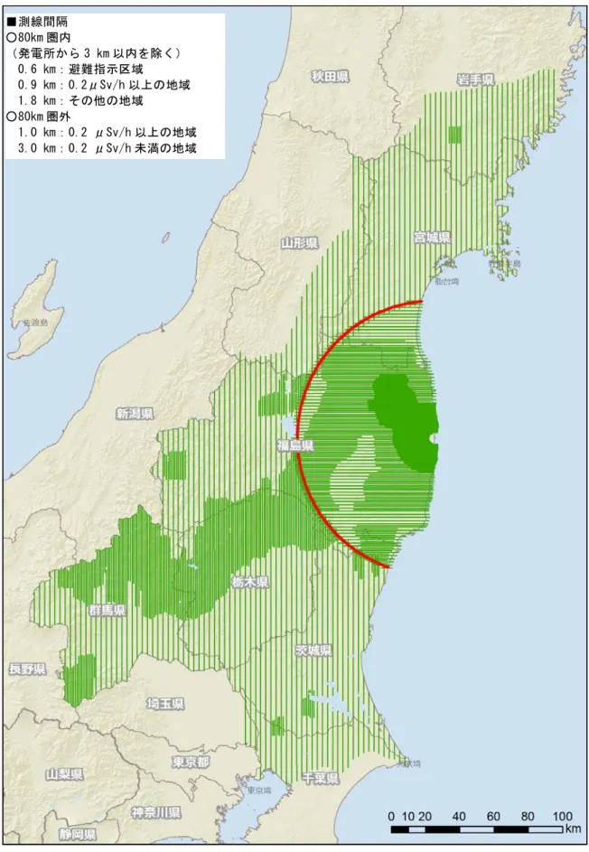 Fig. 4-6  予定したフライトの測線 