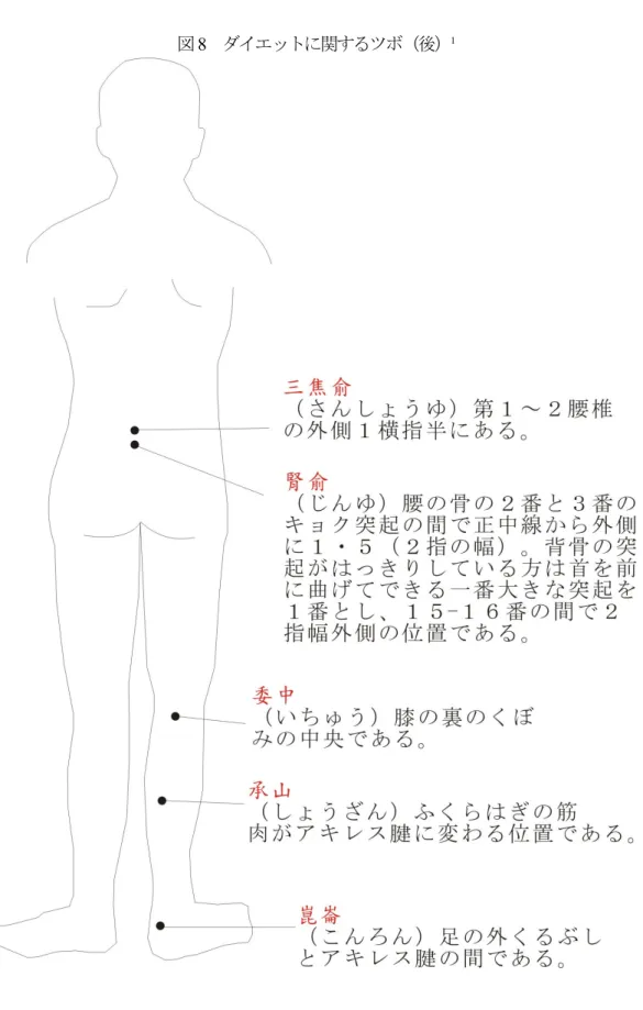 図 8   ダイエットに関するツボ（後） 1