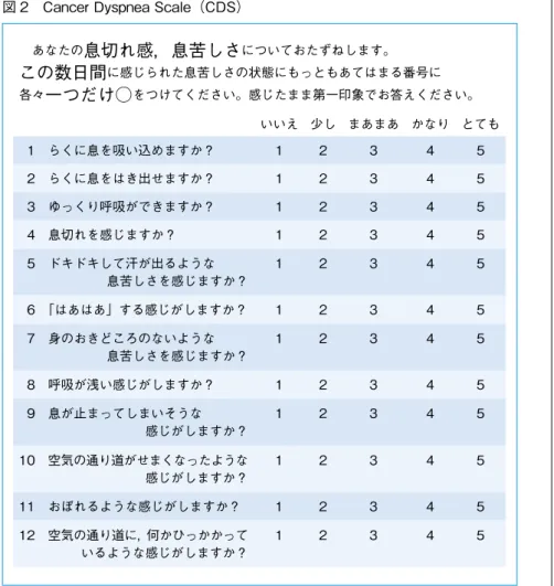 図 2　Cancer Dyspnea Scale（CDS）
