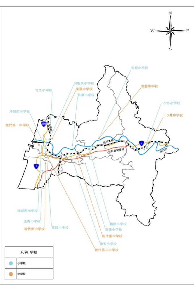 図 4-8-1  学校の配置状況 