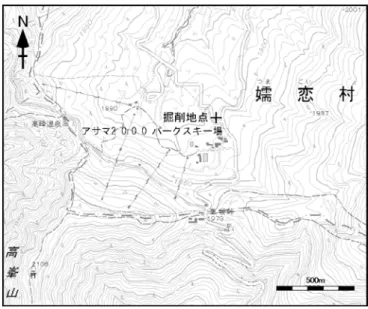 Fig. 2  Location  of  the Asama  Takamine  observation  site. 