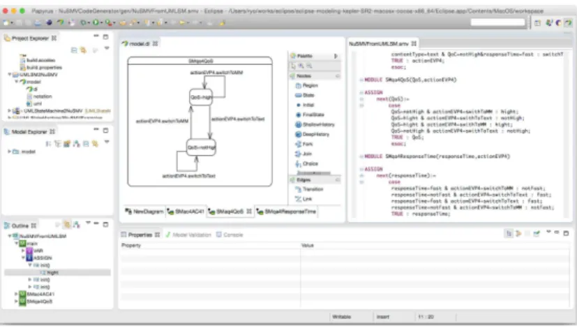 Figure 9: Prototype of the transformation tool in Eclipse