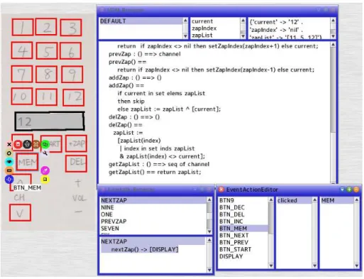 Fig. 1. UI prototyping for a TV remote controller with zapping support