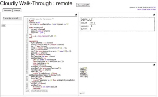 Fig. 5. VDM-SL IDE of the Cloudly Walk-Through