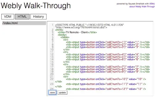 Fig. 7. File Editor on Webly Walk-Through